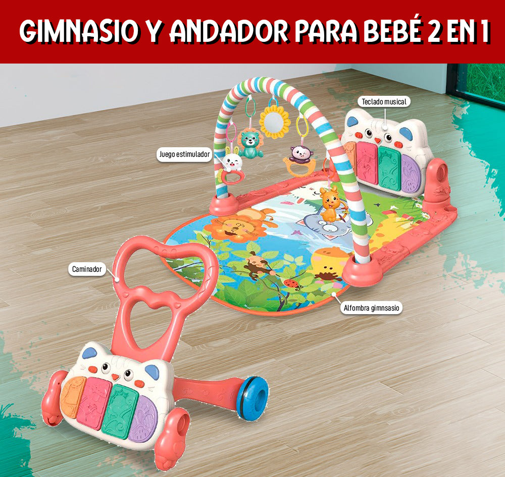 GIMNASIO Y CAMINADOR PARA BEBÉ 2 EN 1