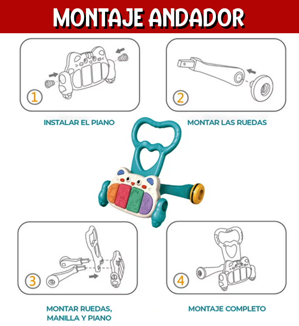 GIMNASIO Y CAMINADOR PARA BEBÉ 2 EN 1